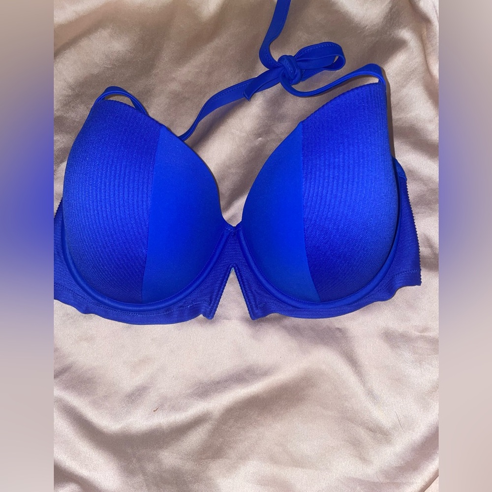 Vibrant Blue Bra-like Swimsuit top by Shade & Shore